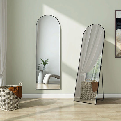 Elevate Your Space with the 64"x21" Arched Black Full Length Mirror - Stylish & Functional Floor Mirror