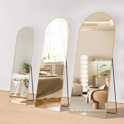 Elevate Your Space with the Elegant 71"x26" Arched Gold Full Length Mirror - Perfect for Any Room!
