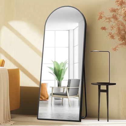 Elevate Your Space with the 64"x21" Arched Black Full Length Mirror - Stylish & Functional Floor Mirror