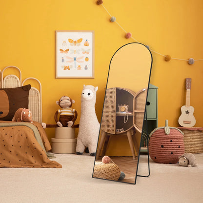 Elevate Your Space with the 64"x21" Arched Black Full Length Mirror - Stylish & Functional Floor Mirror